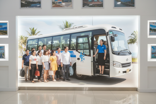 HDV Local - Đoàn khách lên xe 16 chỗ