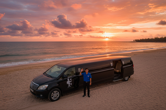 Limousine HDV Local bãi biển Tuy Hòa hoàng hôn