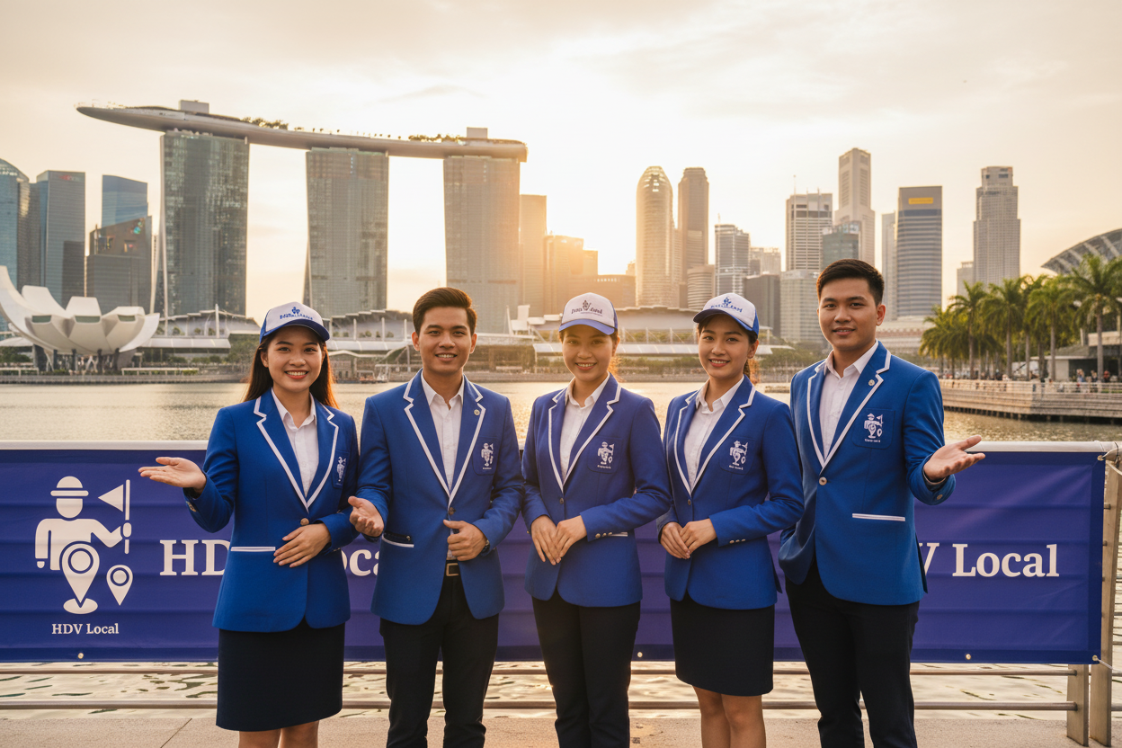 Marina Bay Sands Sunset Team Tour guide tiếng việt tại Singapore