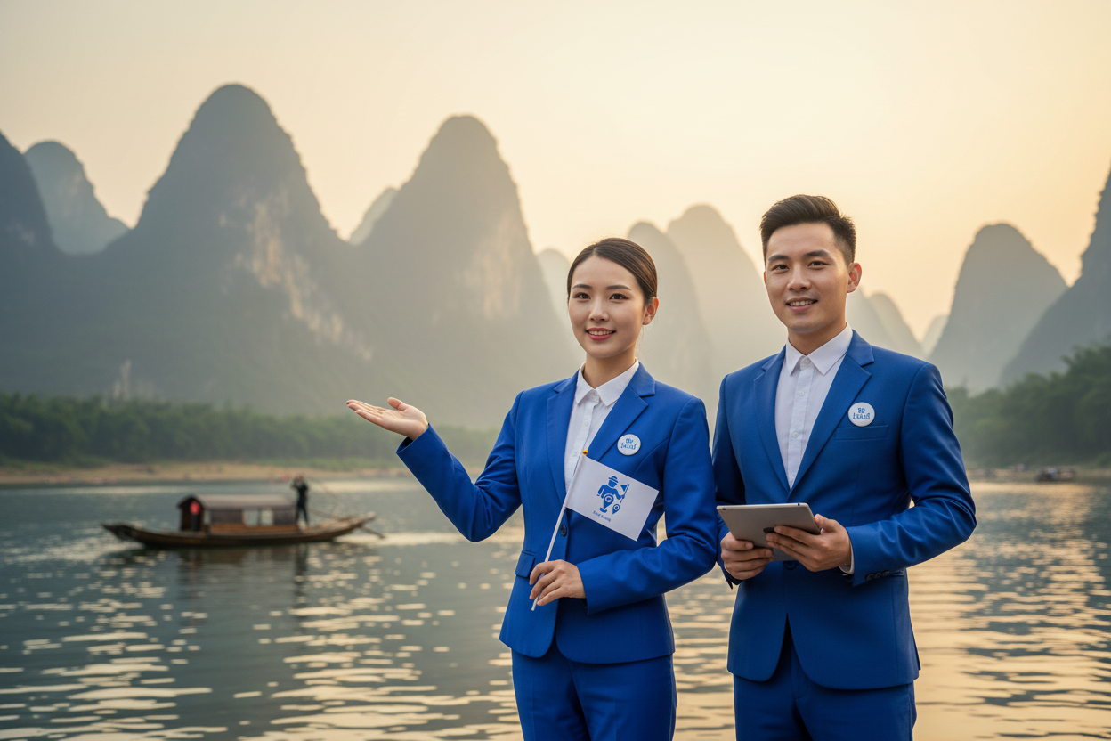 Chinese-speaking tour guides leading tours from Vietnam to Shanghai
