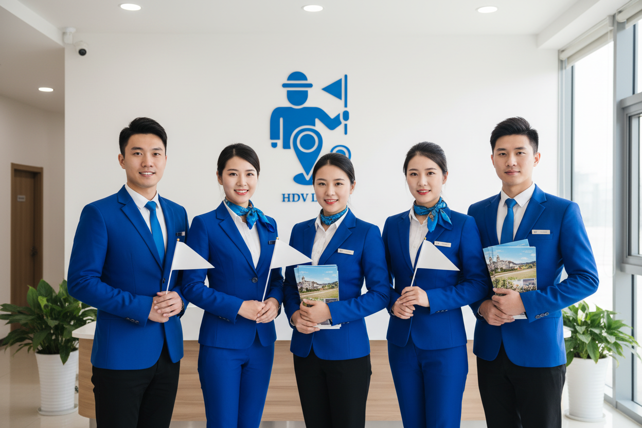 Chinese-speaking tour guides leading tours from Vietnam to Shanghai