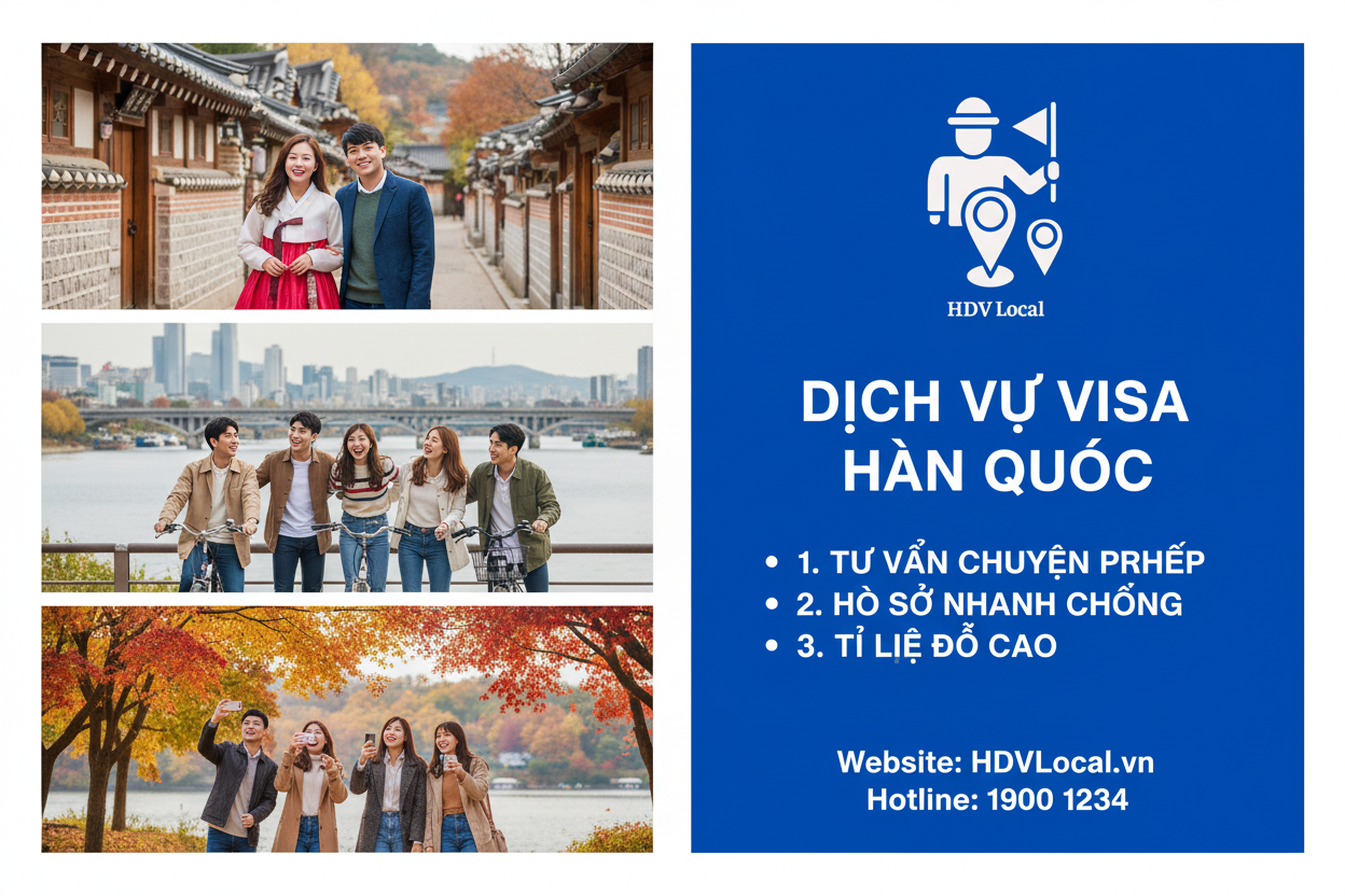 Bảng giá tham khảo dịch vụ visa Hàn Quốc