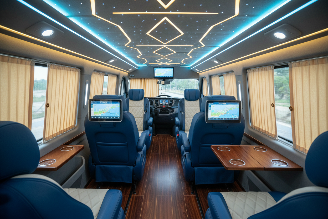 Thông Tin Cần Biết Về Dịch Vụ Thuê Xe Limousine 12 Chỗ Huế
