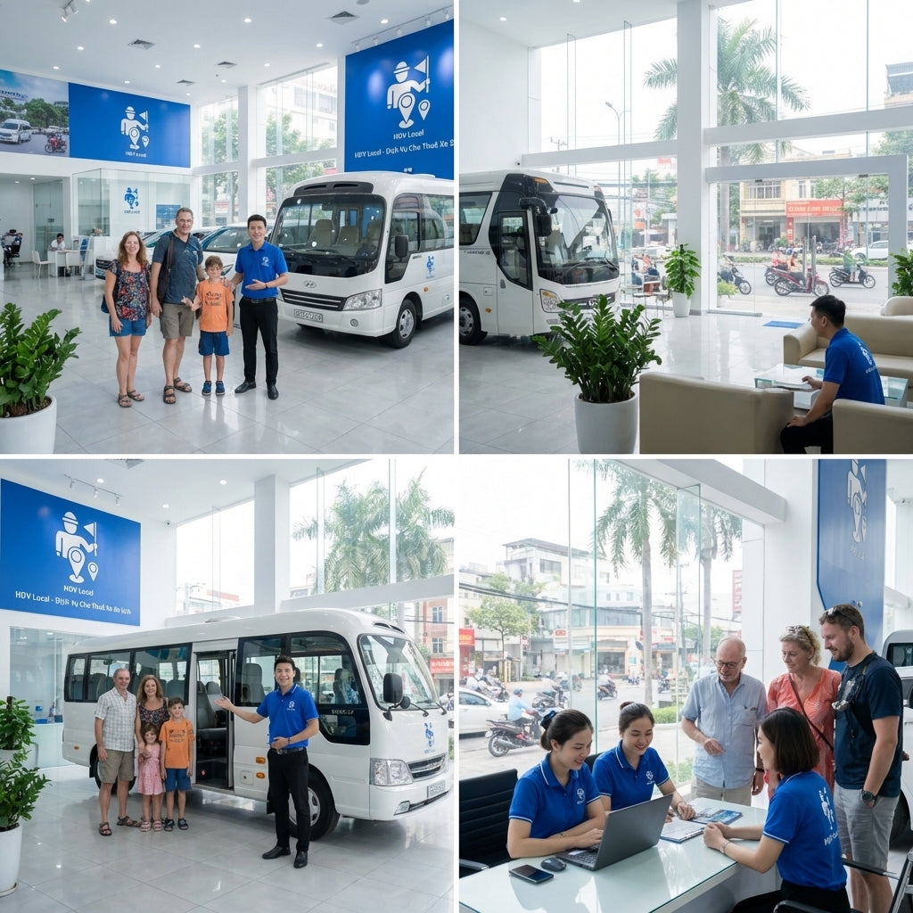 Nhóm 8 người, hành lý gọn nhẹ thì nên thuê xe 7 chỗ hay 16 chỗ?