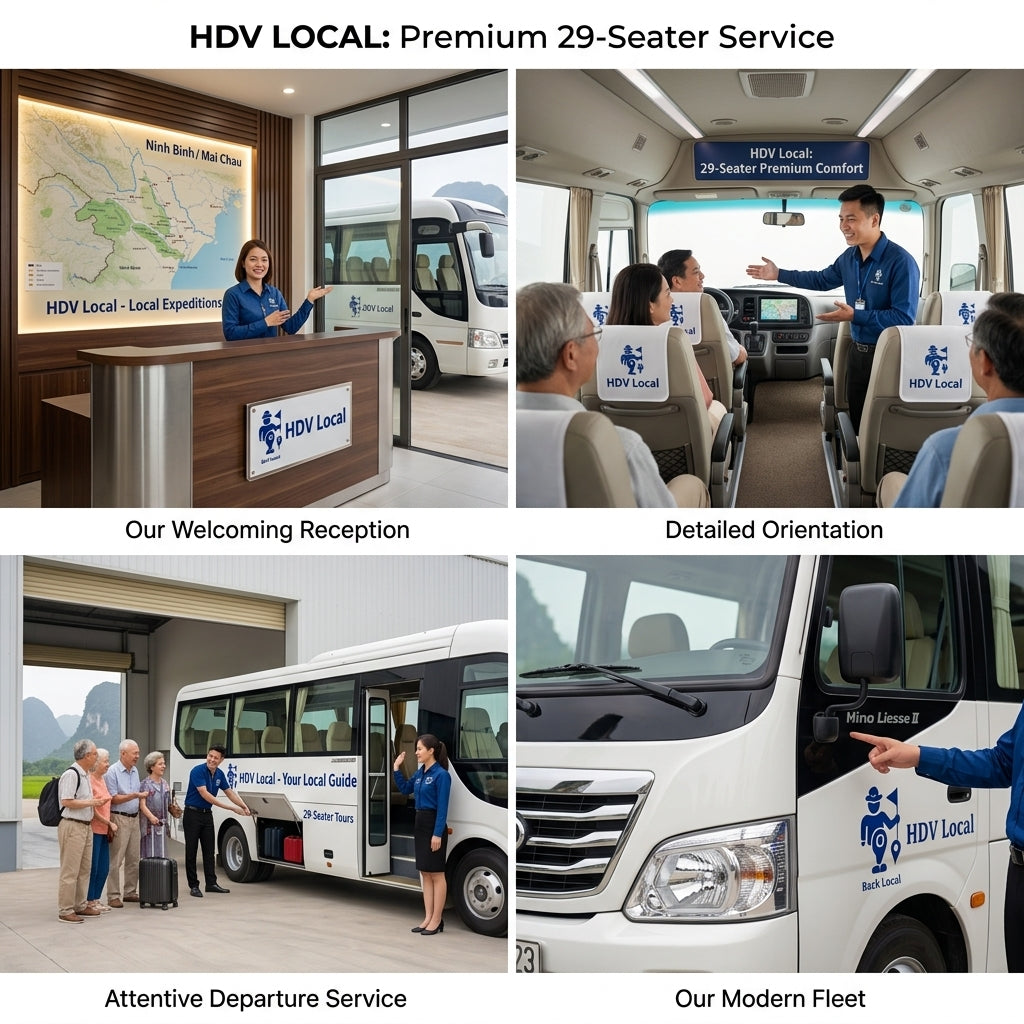Các dòng xe 29, 35 chỗ nổi bật tại hệ thống HDV Local