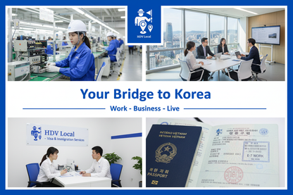 Banner Collage Visa Lao Động & Công TácDịch Vụ Làm Visa C-3 Hàn Quốc Tại Việt Nam