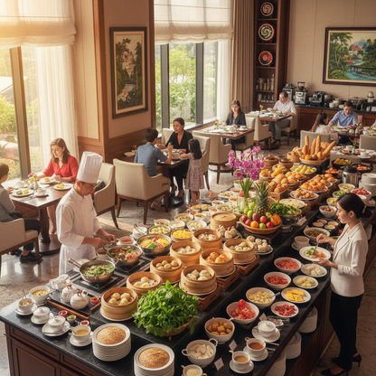 Buffet ăn sáng khách sạn 5