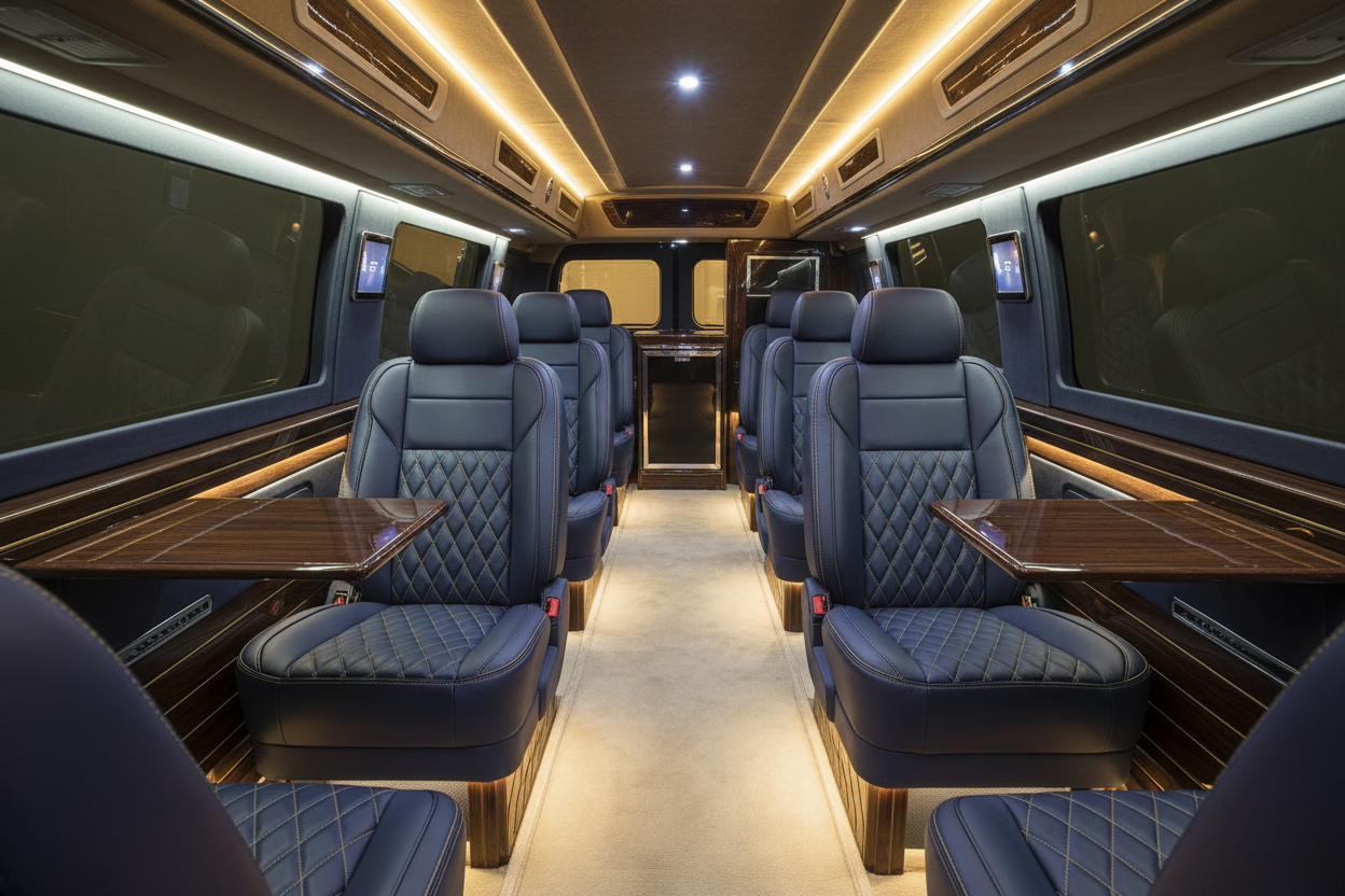 Ford Transit 12 Seat VIP Interior