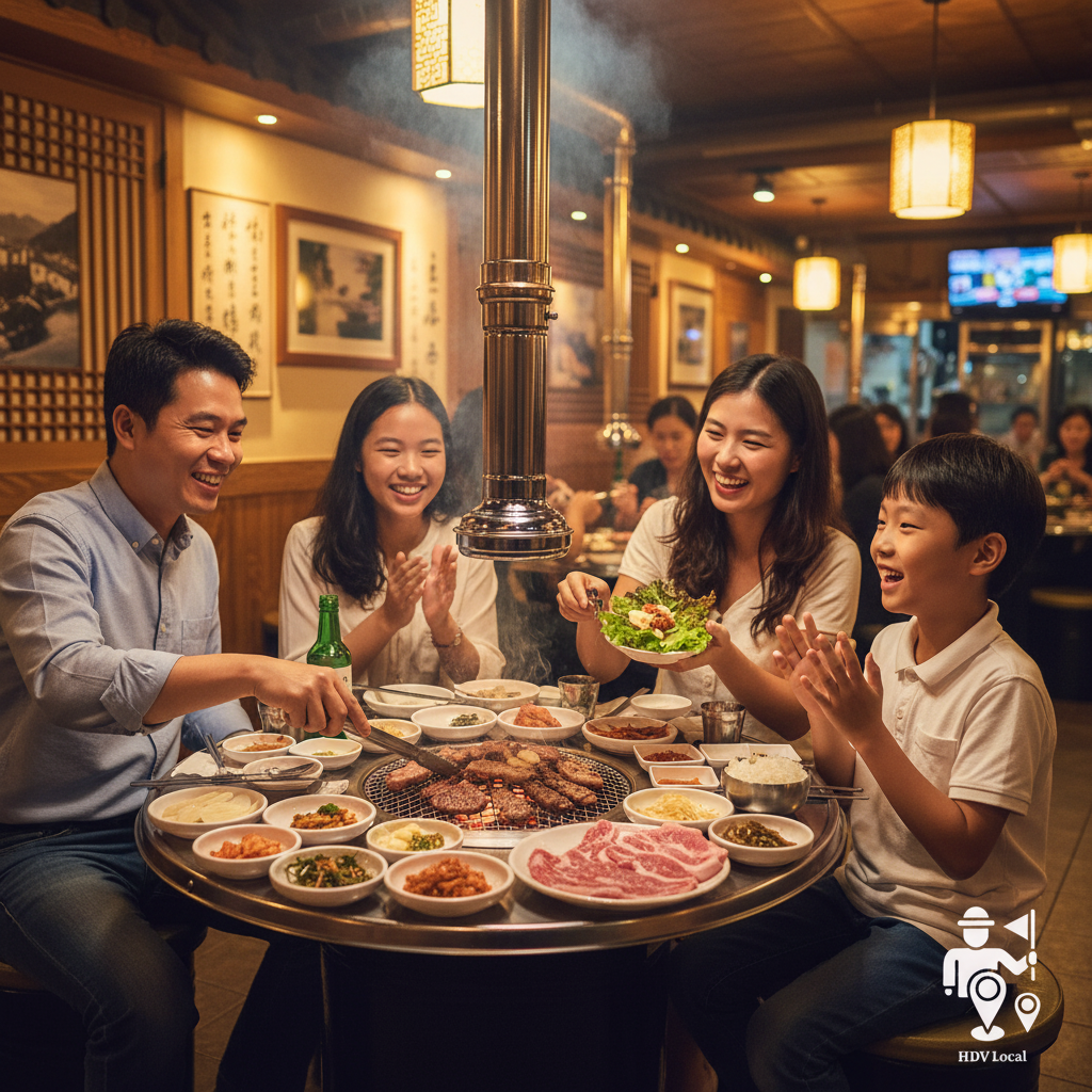 Gia đình Việt ăn BBQ Hàn Quốc - HDV Local