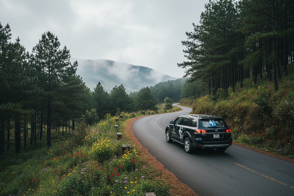 HDV Local 7-Seat SUV on Da Lat Mountain Road
