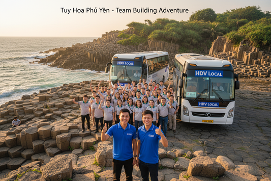 HDV Local - Fleet team building Gành Đá Đĩa Thuê Xe Du Lịch Cho Team Building Tại Tuy Hòa
