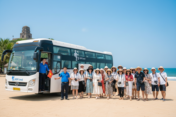 HDV Local - Khách đoàn Tuy Hòa bãi biển Thuê Xe Du Lịch Cho Khách Đoàn Tại Tuy Hòa
