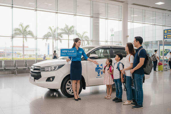 HDV Local - Đón khách sân bay Thuê Xe 7 Chỗ Du Lịch 