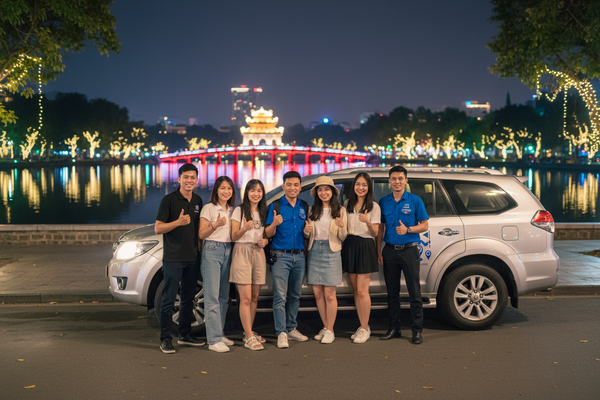 HDV Local - Nhóm bạn đêm Hà Nội Thuê Xe Du Lịch Cho Nhóm Bạn Tại Hà Nội