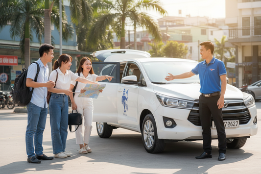 HDV Local - Nhóm bạn đón xe Thuê Xe Du Lịch Cho Gia Đình Tại Hà Nội