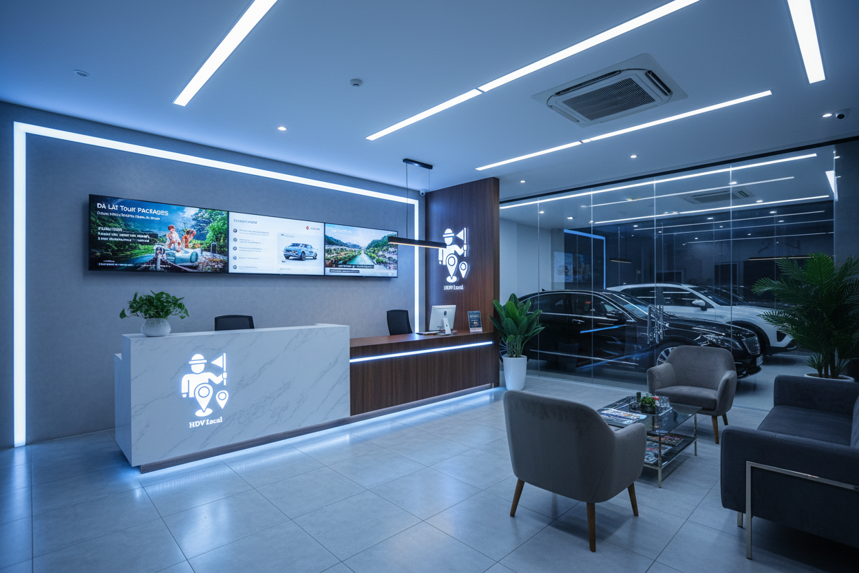 HDV Local Showroom Night Interior