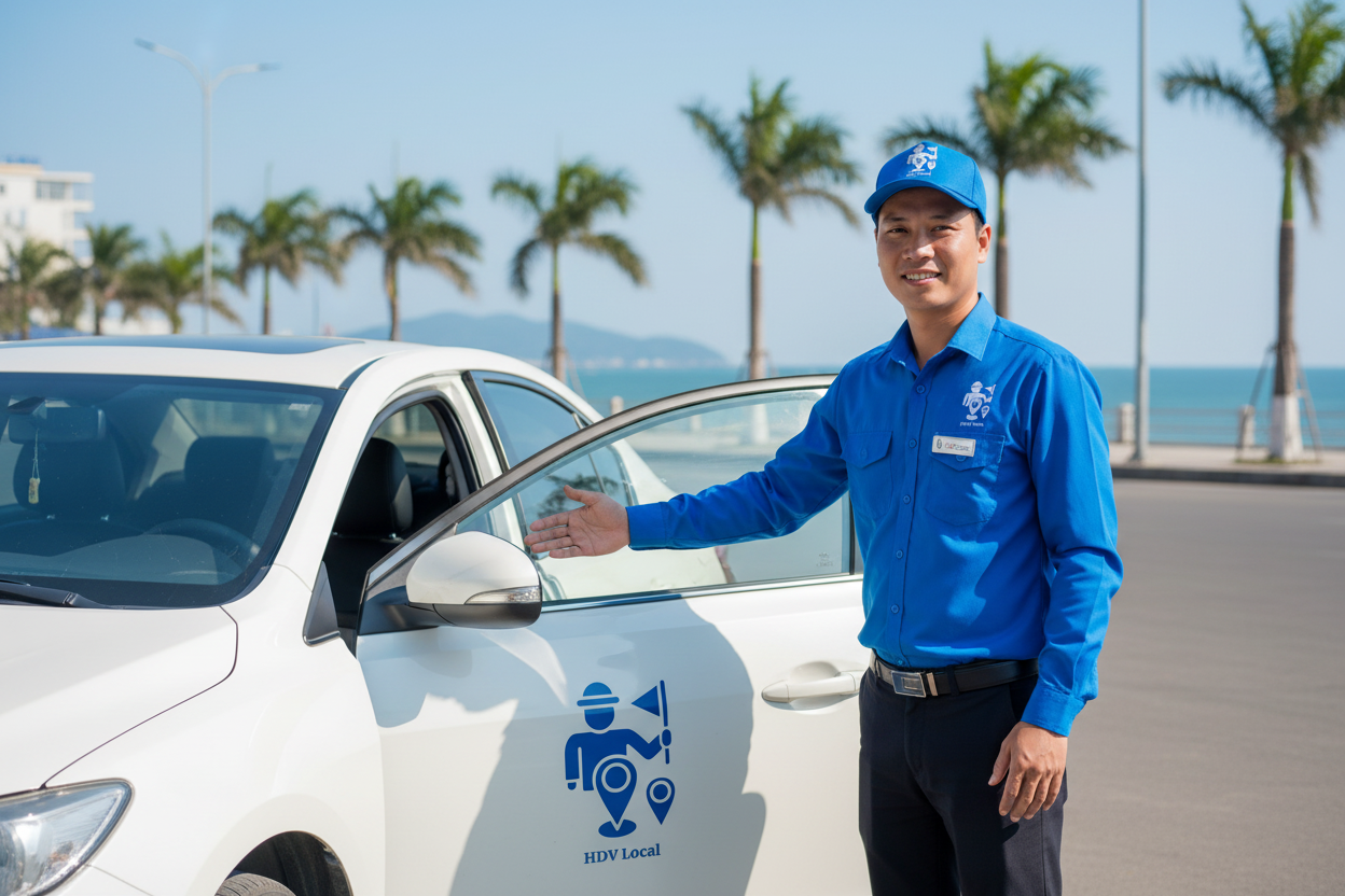 HDV Local - Tài xế nam mở cửa xe Tuy Hòa