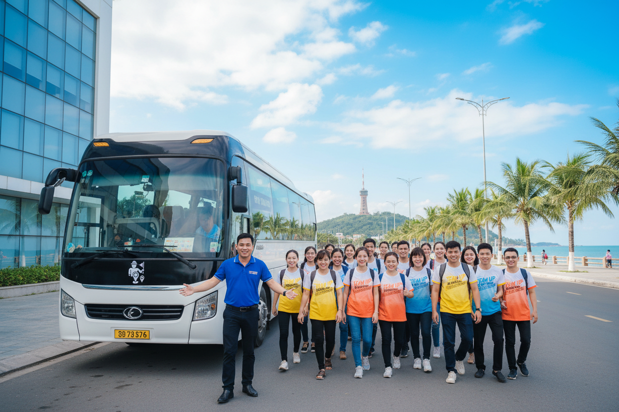 HDV Local - Team Building Tuy Hòa đón đoàn