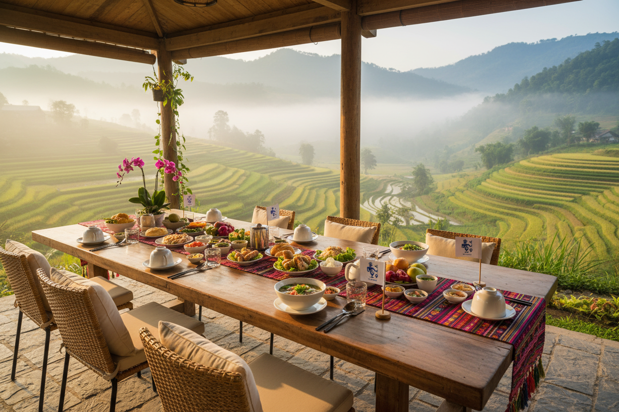 Homestay Dining - Open Air Valley View