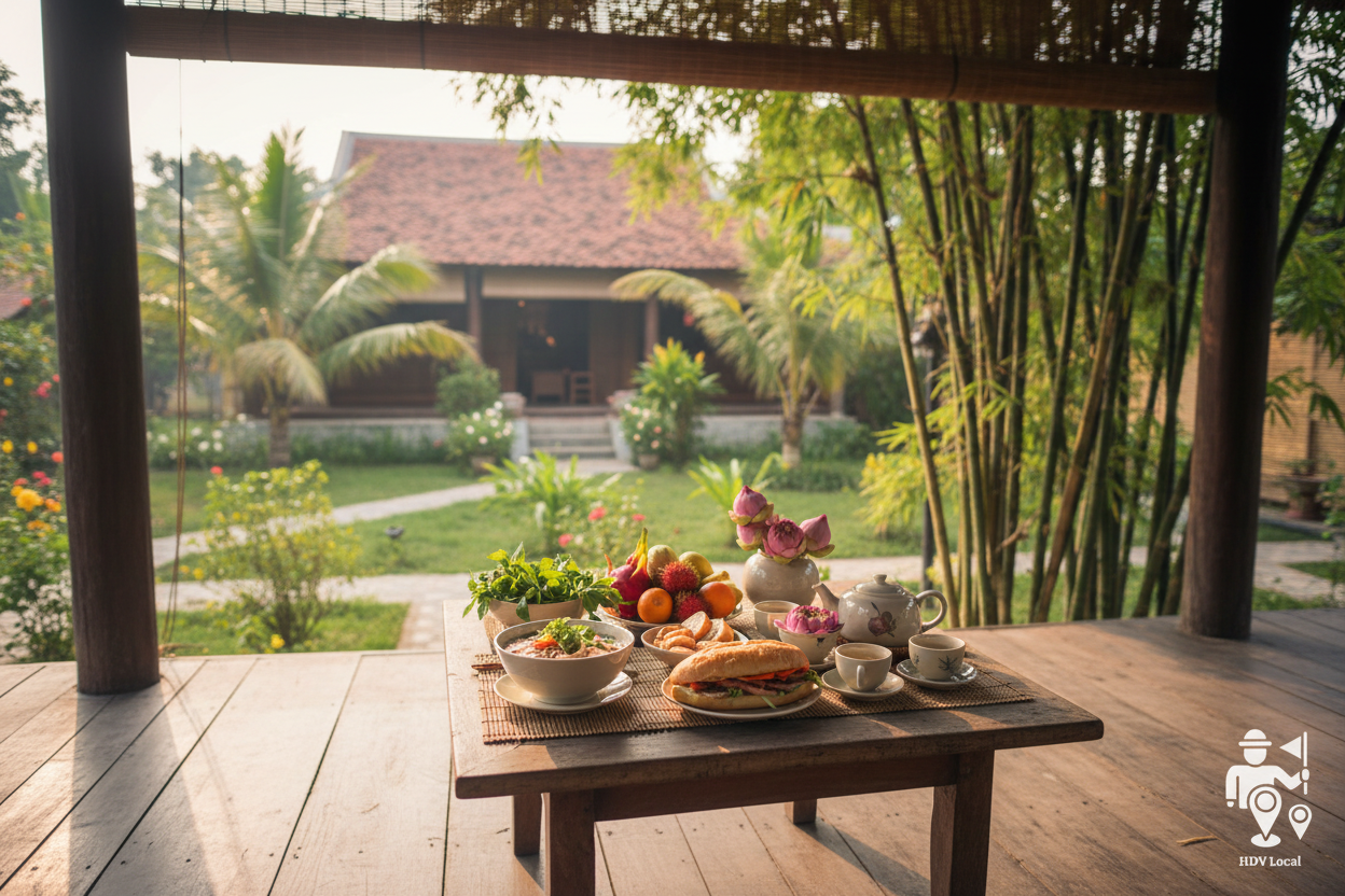 Booking Homestay Nhà Ba Gian Mái Ngói Nam Bộ 2026: Về Miền Tây Hoài Cổ