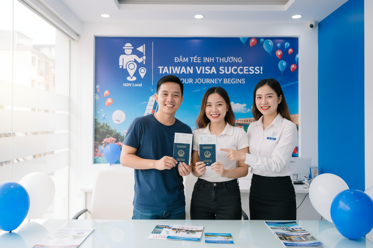 Khách hàng nhận visa Đài Loan thành công tại HDV Local