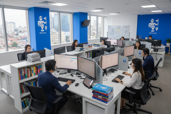 Không gian làm việc đội ngũ phiên dịch viên HDV Local TP.HCM