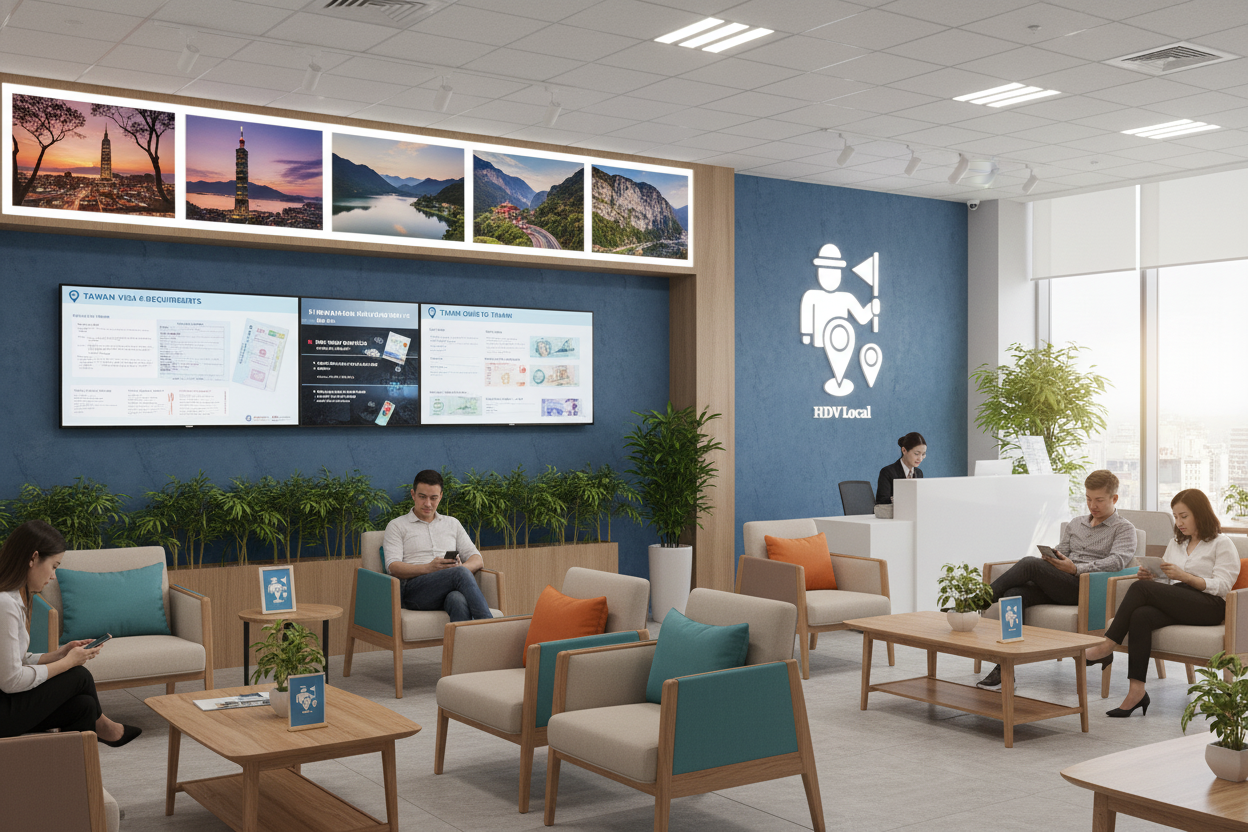 Khu vực chờ khách hàng visa Đài Loan HDV Local
