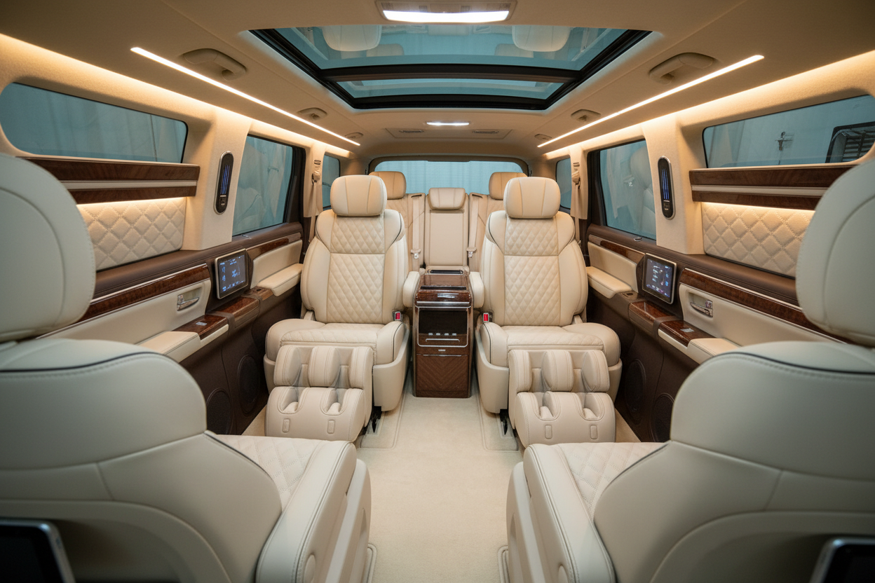 Limousine 9 chỗ nội thất