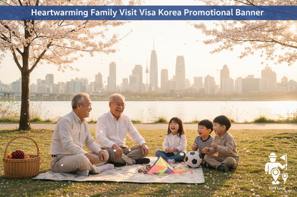 Ông bà thăm cháu tại Han River Seoul