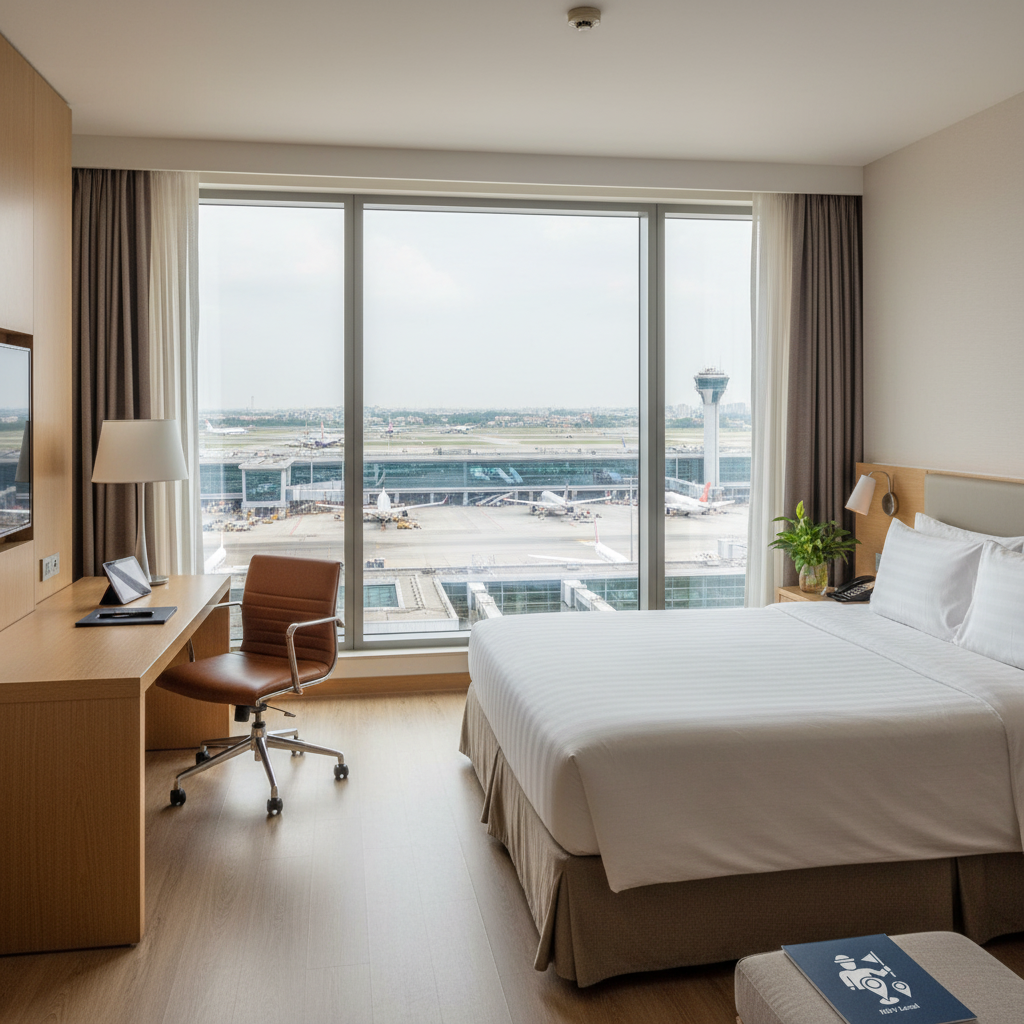 Phòng khách sạn HDV Local - View sân bay 4