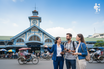 Phiên dịch viên hỗ trợ du khách tại Sài Gòn