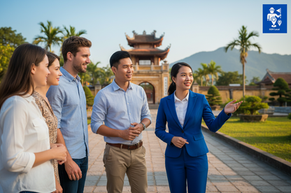 Phiên dịch viên hỗ trợ du khách tại Việt Nam