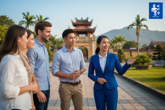 Phiên dịch viên hỗ trợ du khách tại Việt Nam