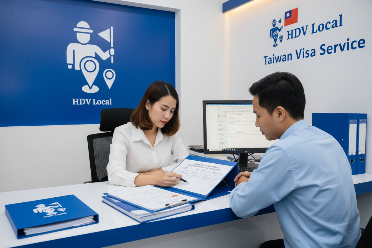 Quầy dịch vụ visa Đài Loan HDV Local Hà Nội