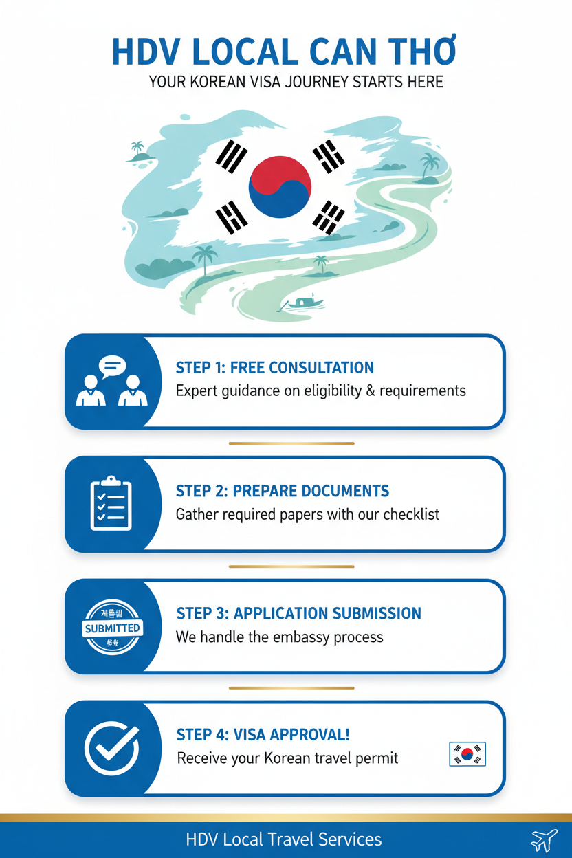 Quy trình xin visa Hàn Quốc Cần Thơ