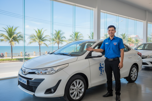 Showroom Xe 4 Chỗ - Nhân viên nam HDV Local Thuê Xe Du Lịch 4 Chỗ Tại Tuy Hòa