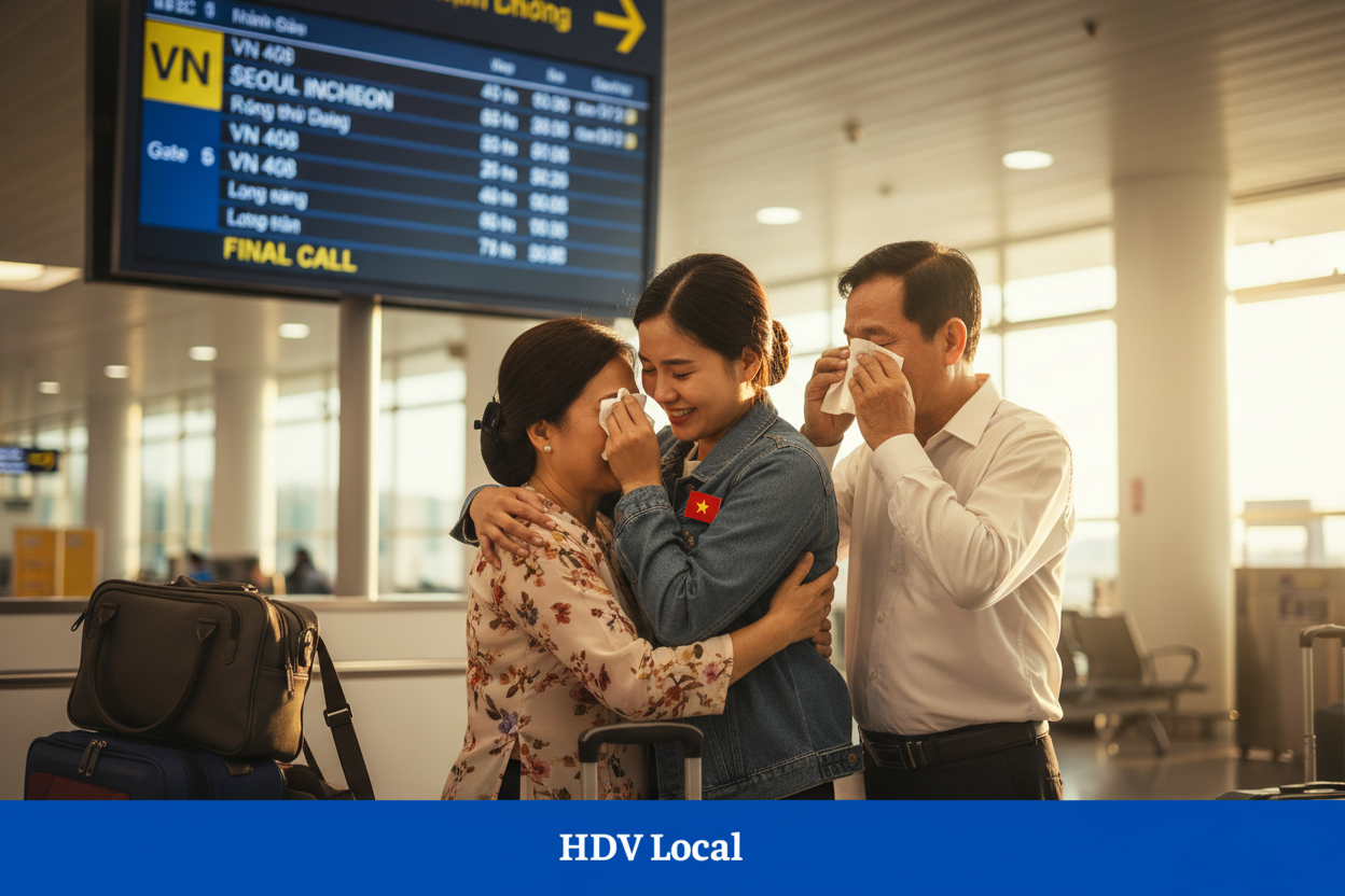 Tiễn con đi Hàn Quốc - HDV Local