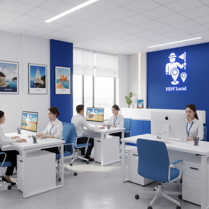 Văn phòng booking HDV Local - Không gian làm việc