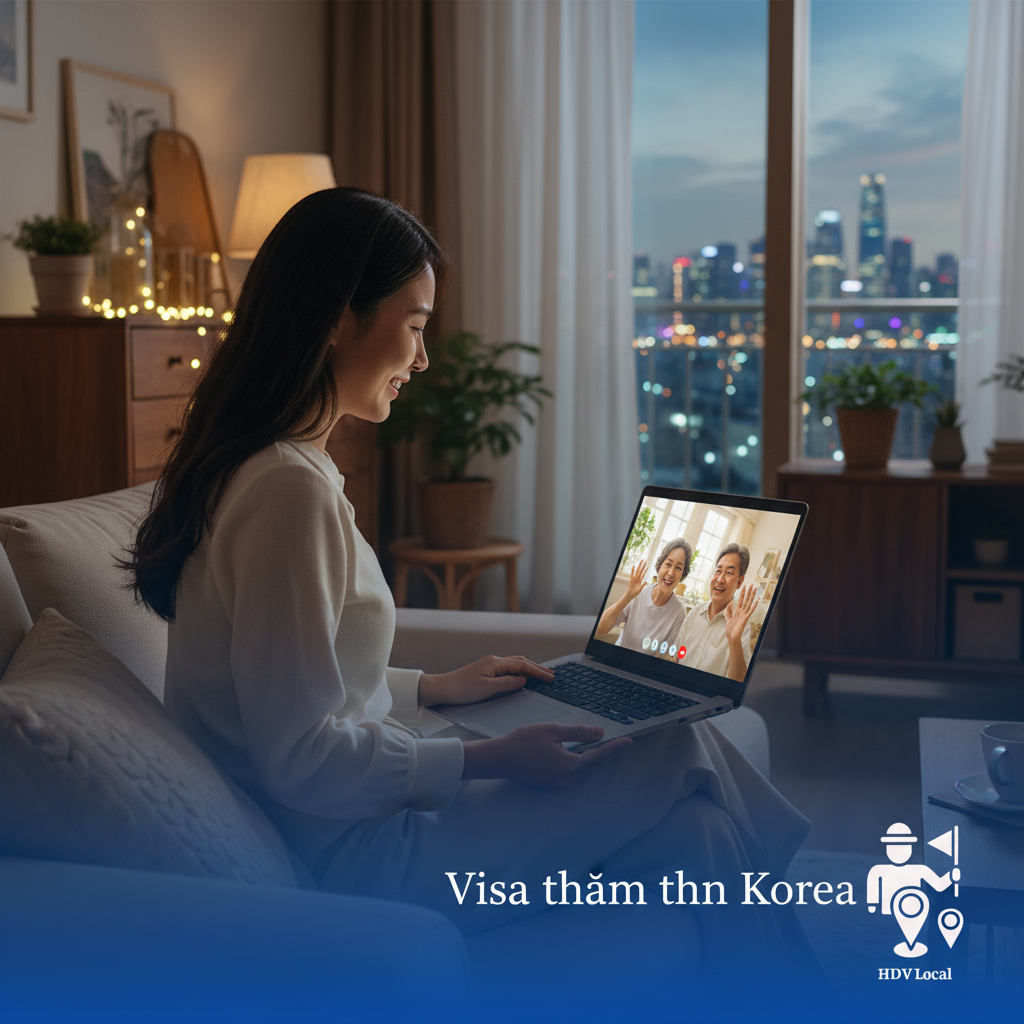 Video call gia đình - Visa thăm thân HDV Local
